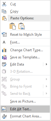 PowerPoint Win32 Edit Alt Text menu for charts