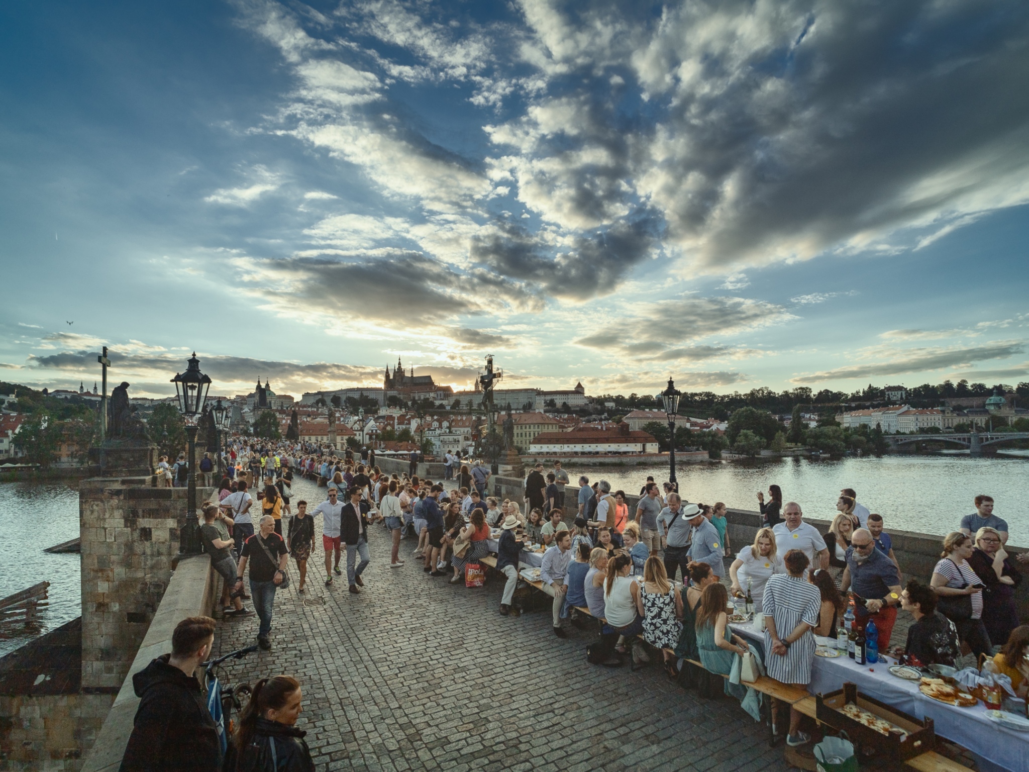 As Prague lifts lockdown, locals held a feast